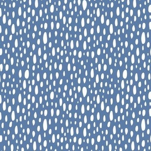 Rain Shower - Geometric Polka Dot Blue Regular Scale