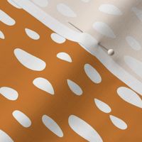 Rain Shower - Geometric Polka Dot Squash Orange Large Scale