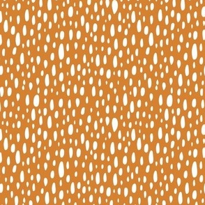 Rain Shower - Geometric Polka Dot Squash Orange Regular Scale