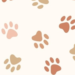 Earth Tone Paw Prints (Extra Large Scale)