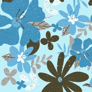 Light Blue Flower Pattern