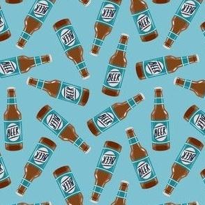 beer bottles - teal/blue - LAD21
