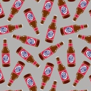 beer bottles - red/grey - LAD21