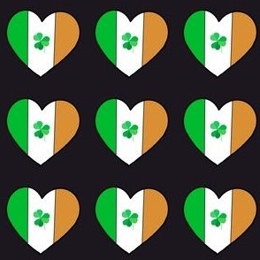 Irish flag hearts