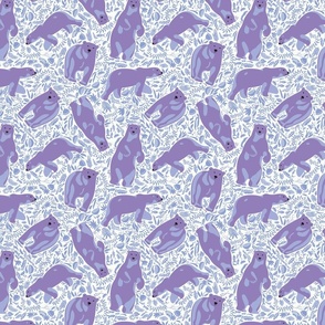 Polar Bear - purple - medium