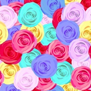 Rainbow roses