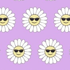 Cool emojidaisies on mauve