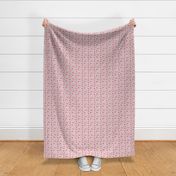 Small Scale Pink Raspberries on Pale Pink Background