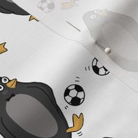 Cartoon Soccer Penguin