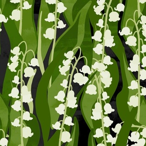 Lily of the Valley Black Large Scale