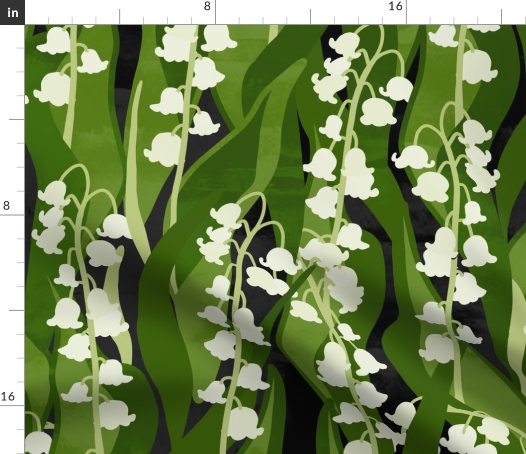 Lily of the Valley Black Large Scale