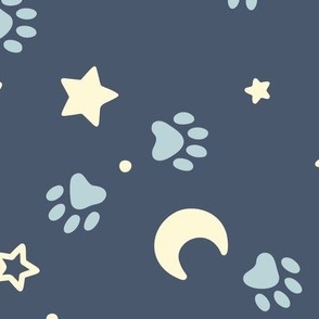 Paw Prints in the Stars: Muted (Extra Large Scale)