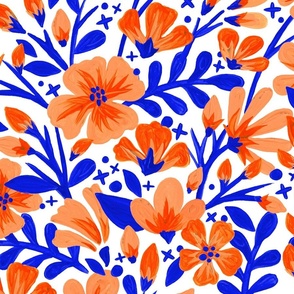 Blossom Pattern – Melon & Blue