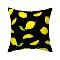 Retro Style Lemons Large Black