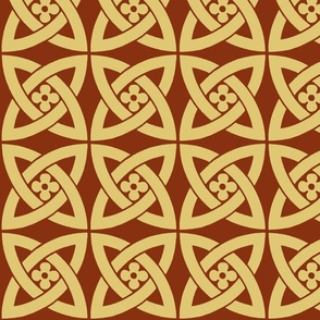 medieval tile 1, dark clay red and yellow