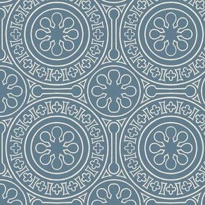 medieval tile 3, slate blue