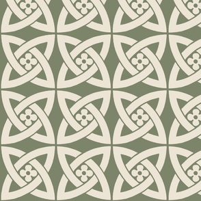 medieval tile 1, olive green
