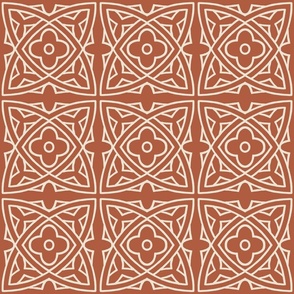 medieval tile 4, clay red