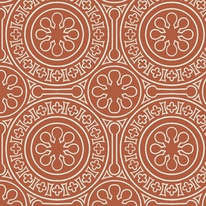 medieval tile 3, clay red