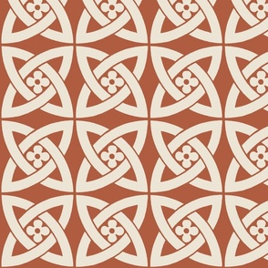 medieval tile 1, clay red