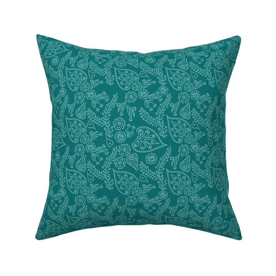 Teal Paisley small spsqfall21