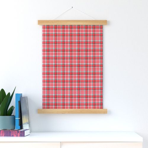 Red Veggie Tartan Plaid, small