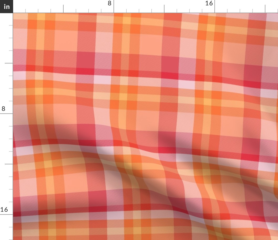 Peachy Tartan Plaid, large