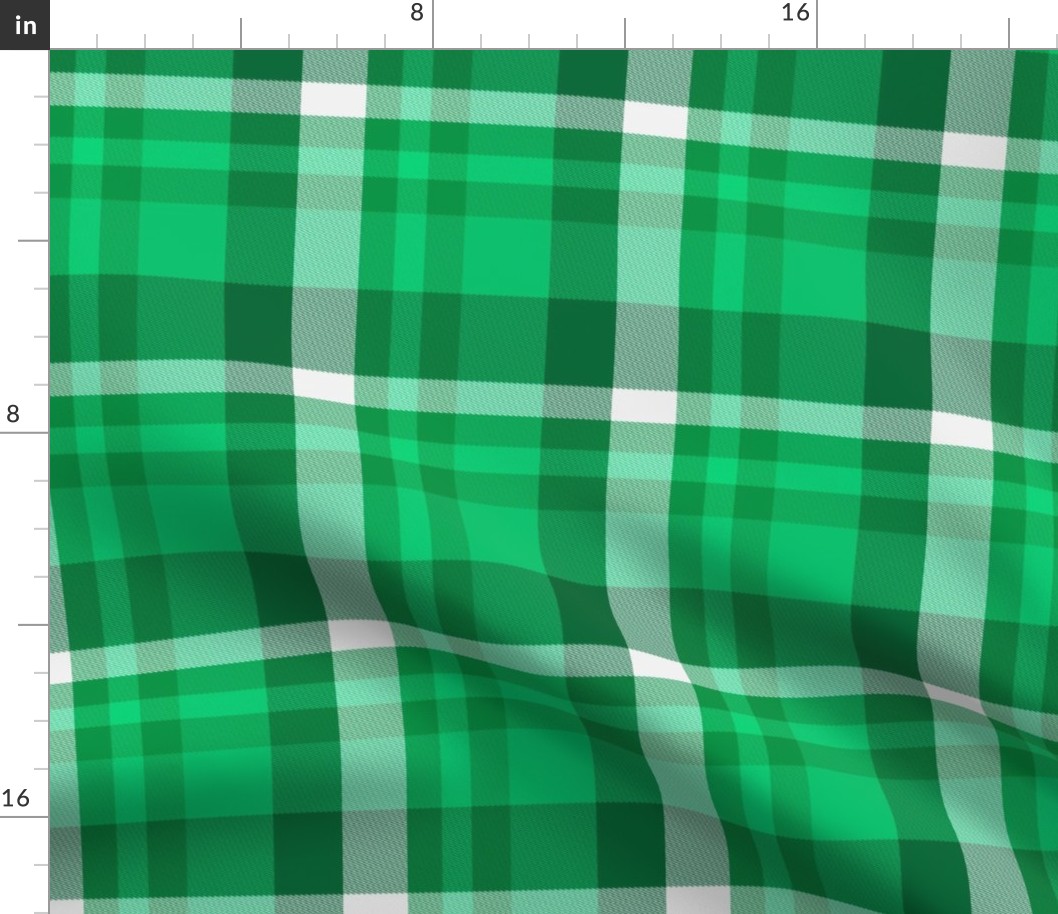 Lettuce tartan plaid, large