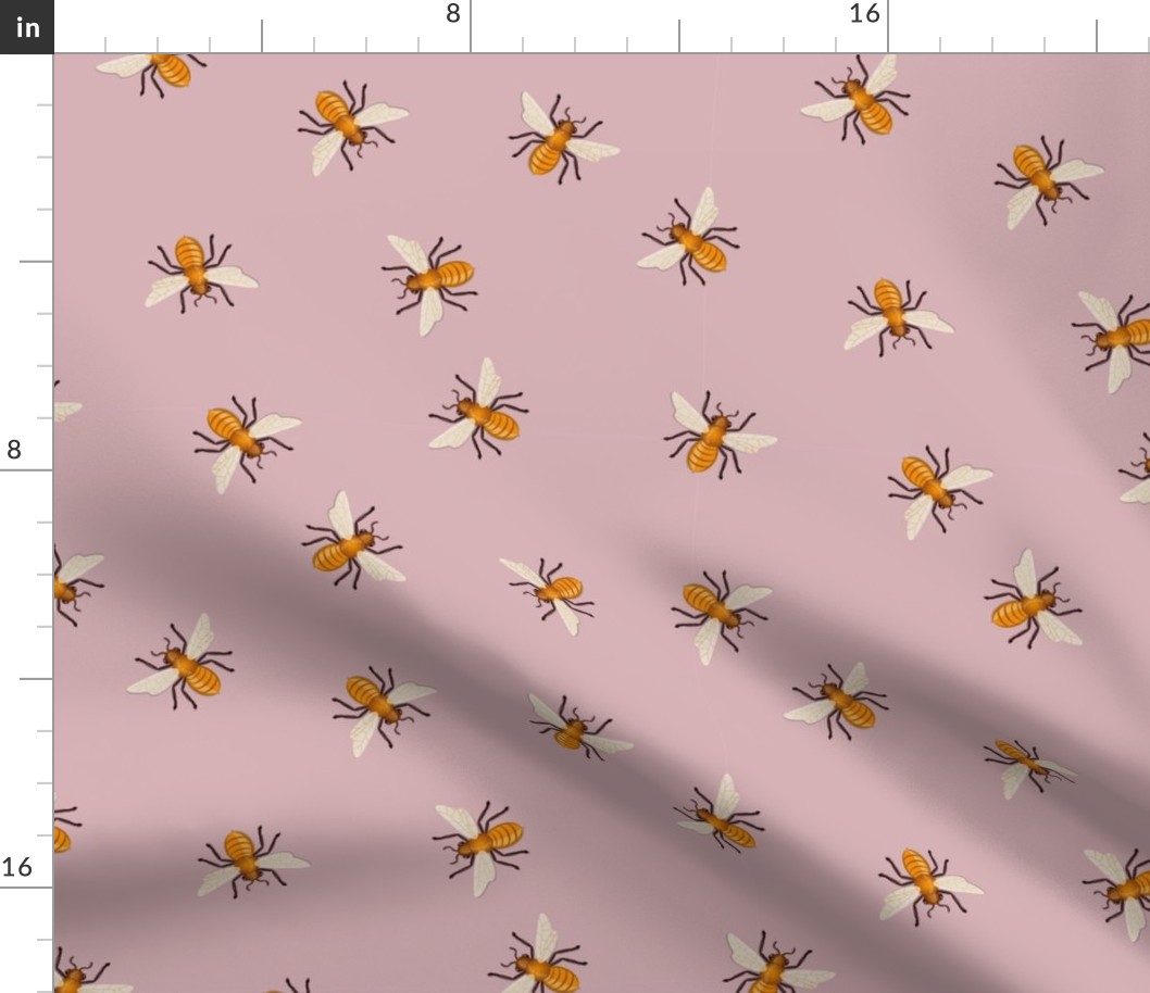 Bee Pattern, Honey Bee, Bumble Bee, Bee Fabric, Honey Bee Fabric, Bee Design, Humble Bee, Bee Keeper, Bee Pattern on Pink
