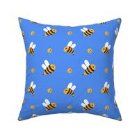 Bee, Honey Bee, Bumble Bee, Bee Fabric, Honey Bee Fabric, Bee Design, Humble Bee, Bee Keeper, Cute Bee, Sky Blue