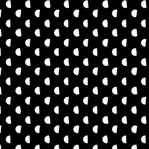 Semi-circles white on black