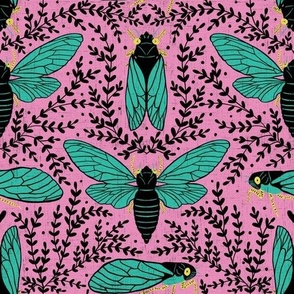 Retro cicadas- brood x - retro pink