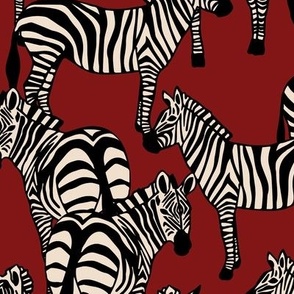 Zebras Red Ivory