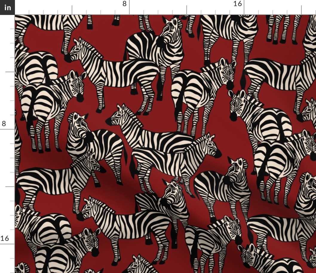 Zebras Red Ivory