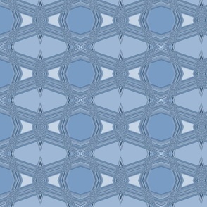 geo octagon blue