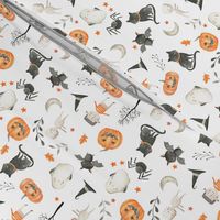 Halloween Watercolor Cute Illustration Pattern