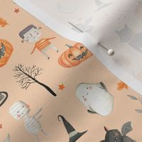 Halloween Watercolor Cute Illustration Pattern