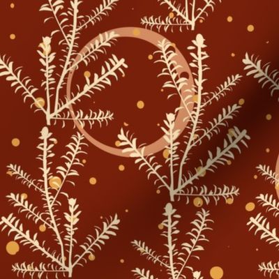 Vanilla branches on chilli powered colour background 