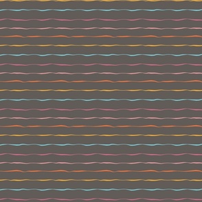 Neutral Rainbow Squiggle Stripe