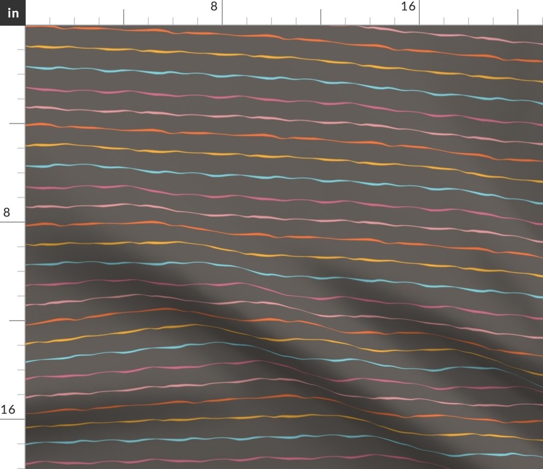 Neutral Rainbow Squiggle Stripe