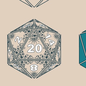 Decorated d20s - light and colorful