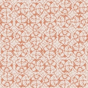 Retro Calligraphy Tile - Coral motif