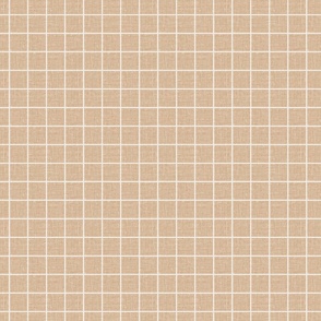 Grid on Nougat linen look