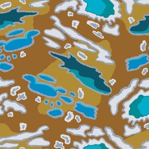 Yellowstone Thermal Pools Camouflage_Spoonflower