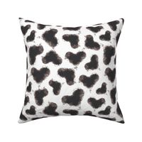 Cute Patchwork Hearts Pattern Black and White