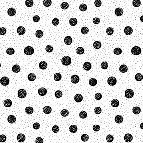 Funny Hand drawn dots on white