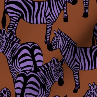 Zebras Terracotta Lilac
