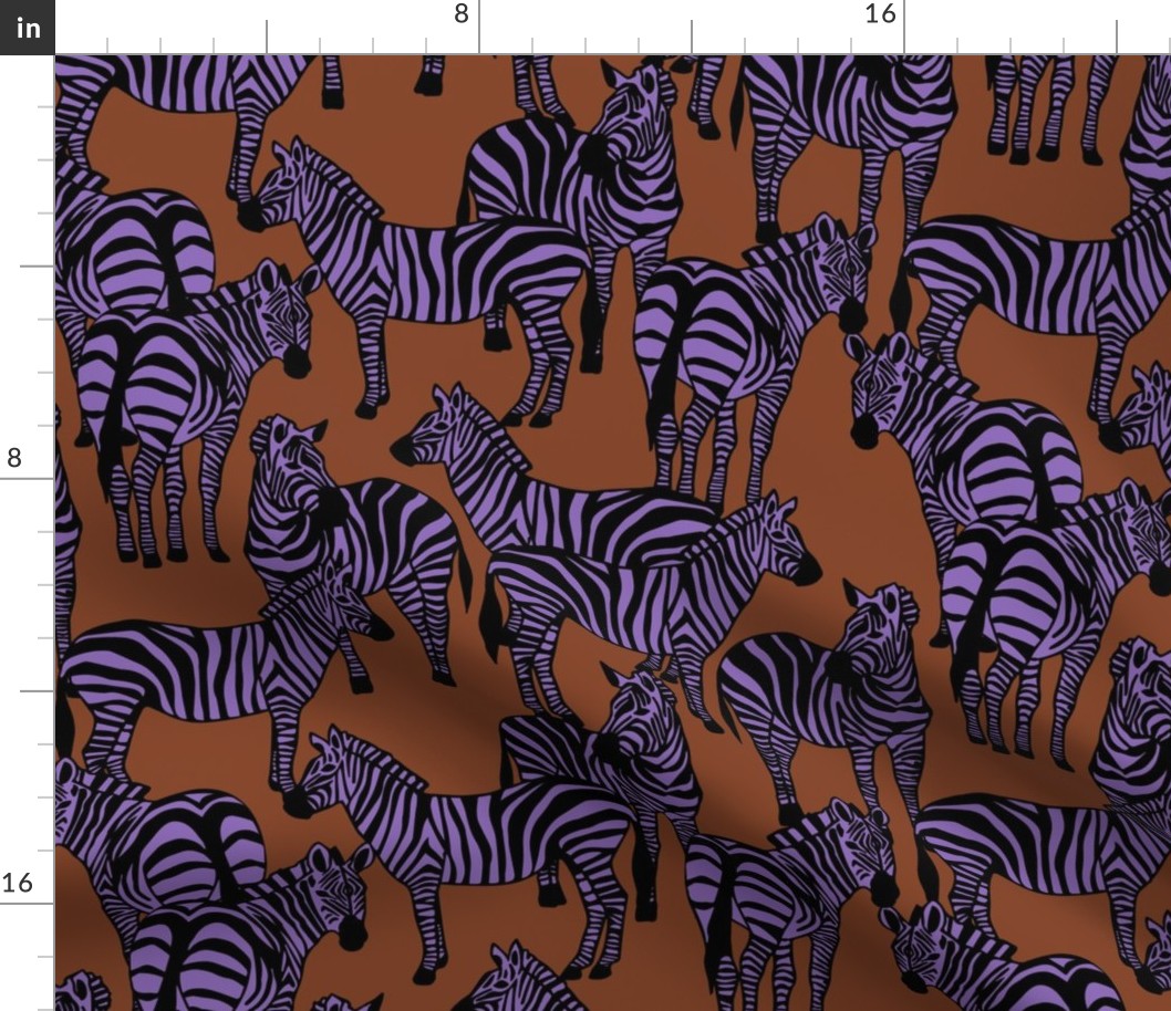 Zebras Terracotta Lilac