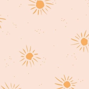 Sunshine and speckles happy day design blush cream honey orange