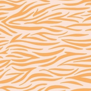 Wild zebra stripes horizontal animal print african safari abstract boho design cream orange